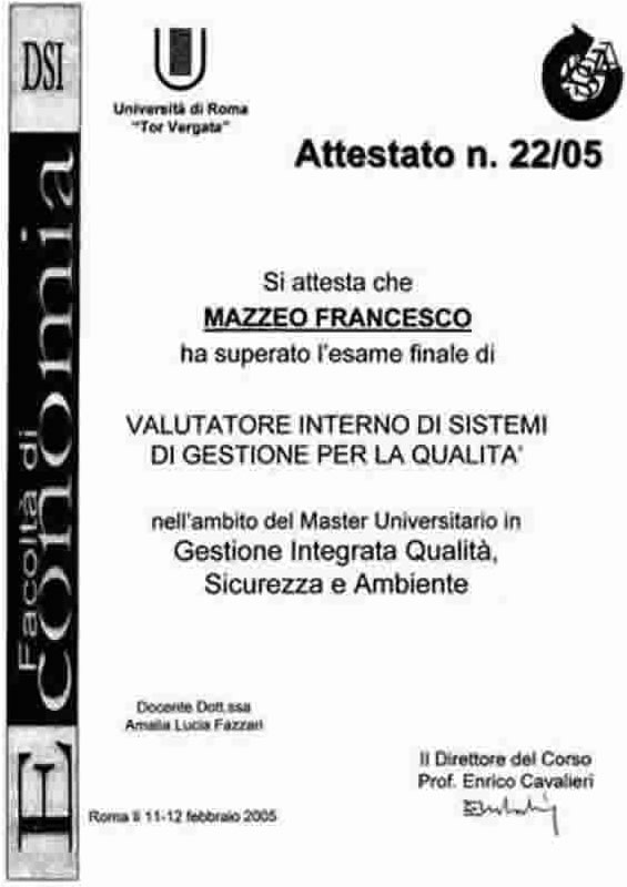 Master Universitario Qualità