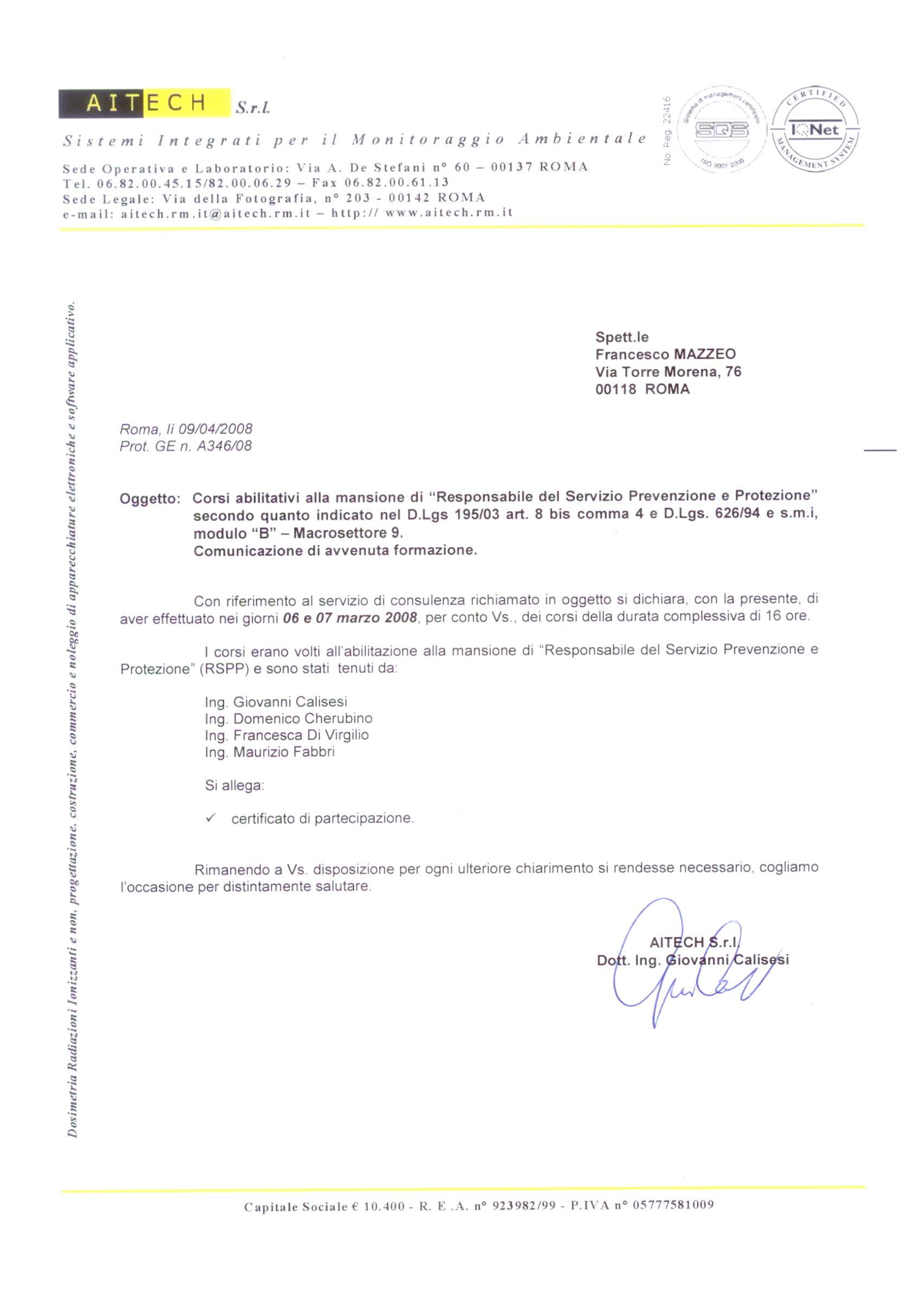 CORSO RSPP - Corso A