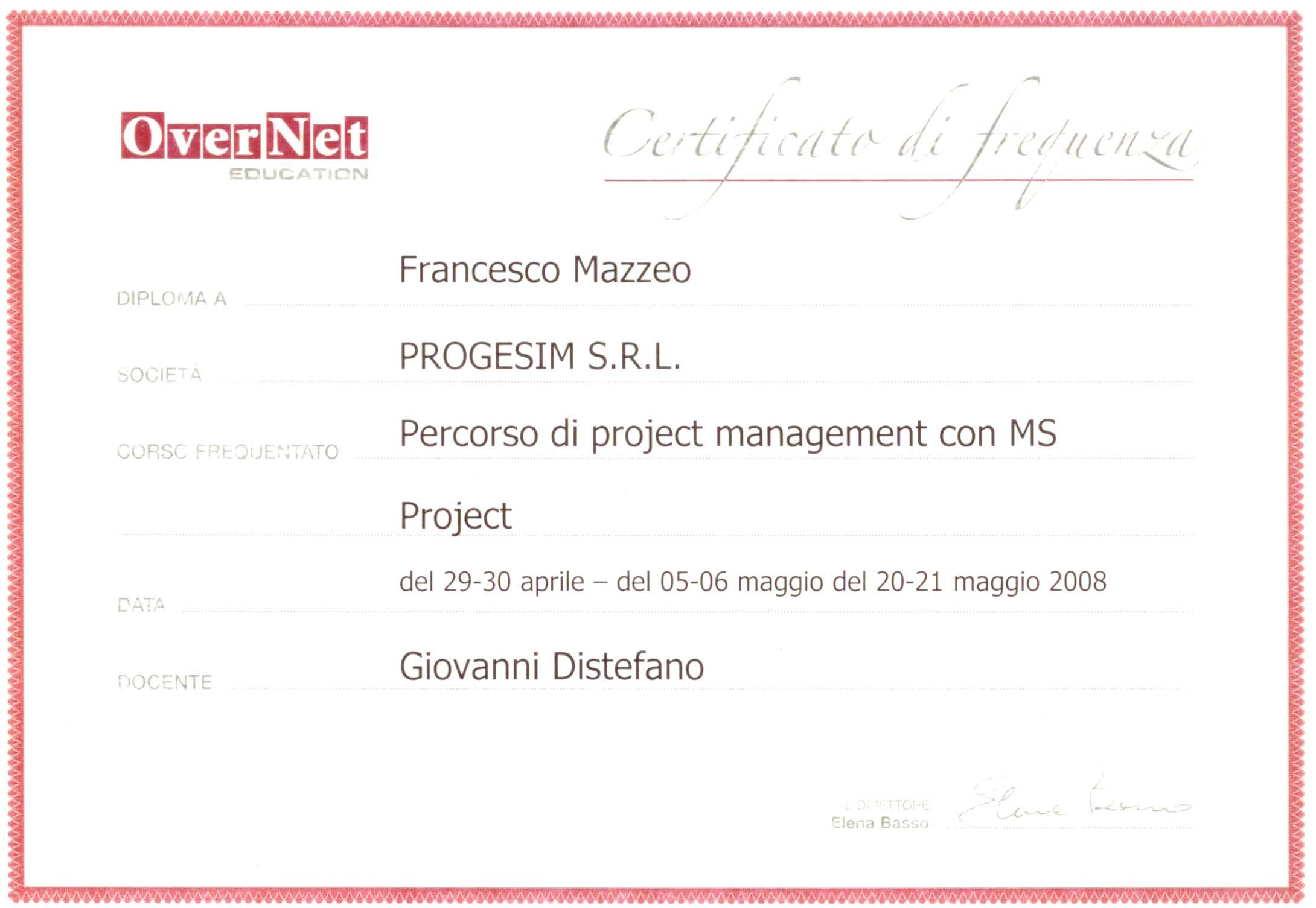 Project Management Overnet