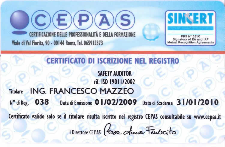 Responsabile Safety Audit CEPAS