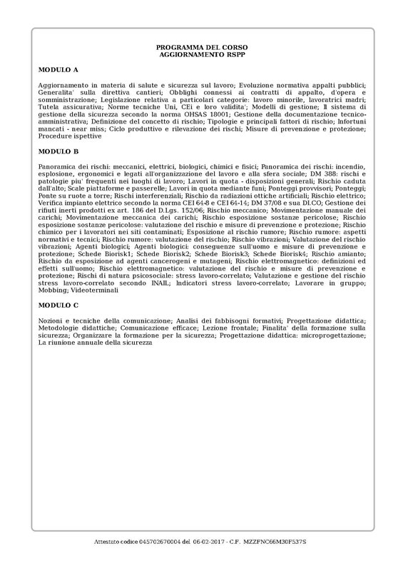 Aggiornamento RSPP pag. 2